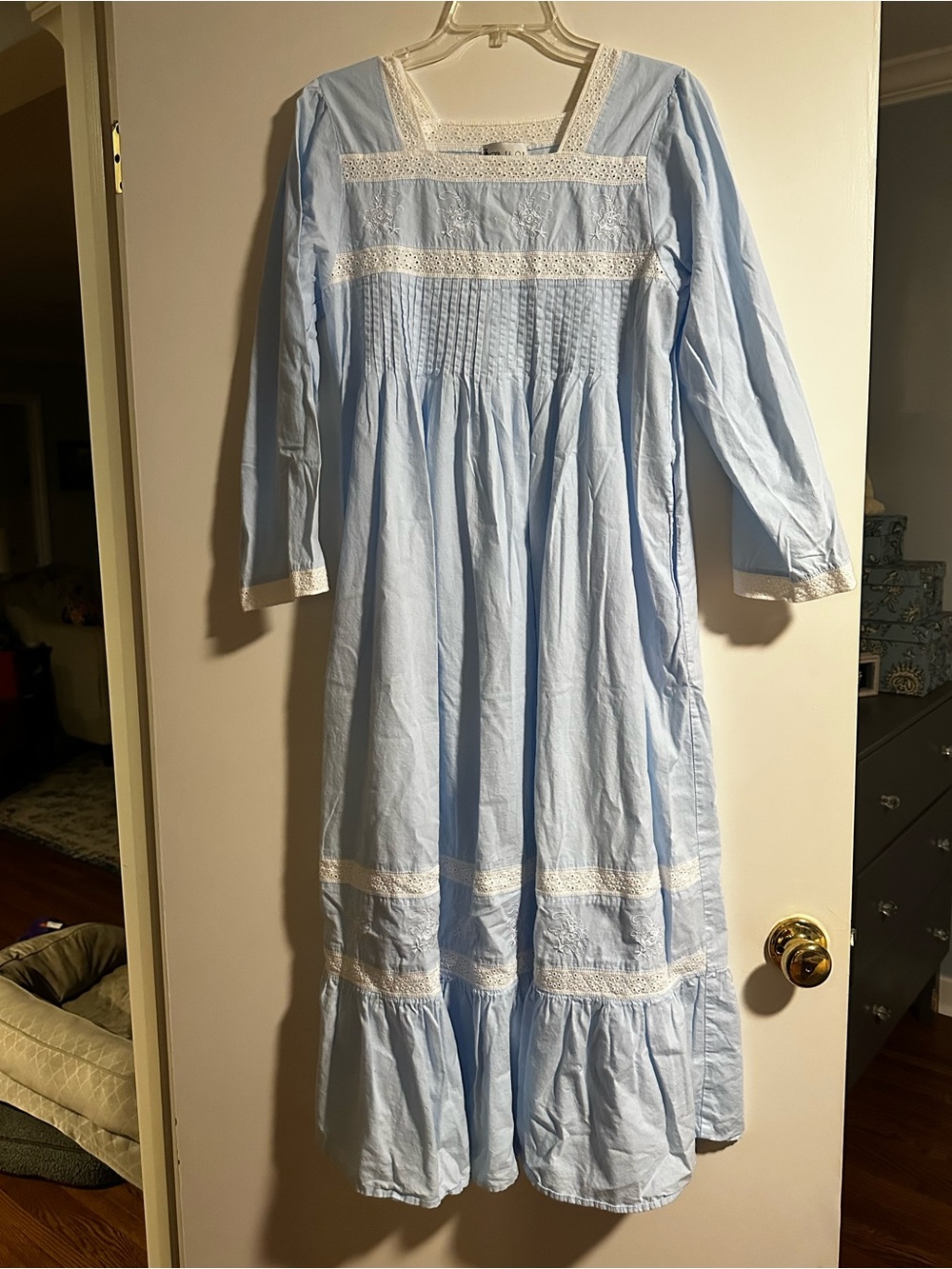 Victorian inspired nightgown The 1 for U floral embroidery and eyelet lace